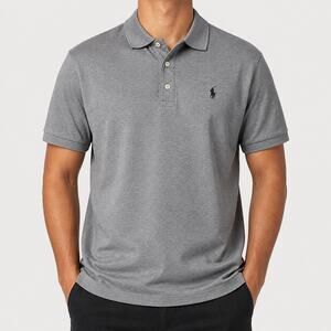 Polo Ralph Lauren Polo Shirt Mens XL Gray Classic Fit Cotton Short Sleeve Casual